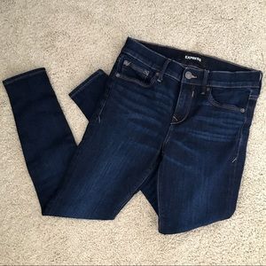 Express Dark Wash Skinny Jeans